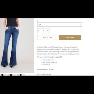 Level 99 Natasha Flare Jeans sz 26